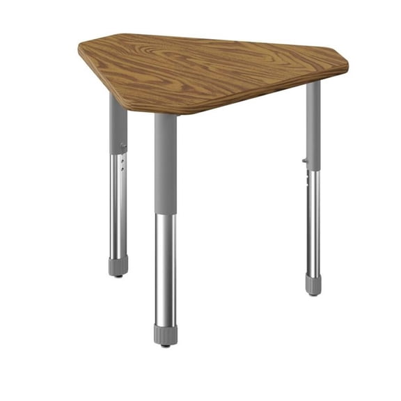 Commercial Thermal Fused Wood Laminate Top Collaborative Desk Oak