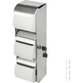 thumbnail image 1 of Commercial Toilet Paper Dispenser - 3 Roll Stainless Steel Toilet Tissue Dispenser with Lock, Wall Mount - Double Roll Holder for Bathroom/Restroom (1, Silver), 1 of 13