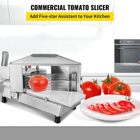 Commercial Tomato Slicer 1/4 Inch Stainless Steel Heavy Duty Manual Cutter for Vegetables