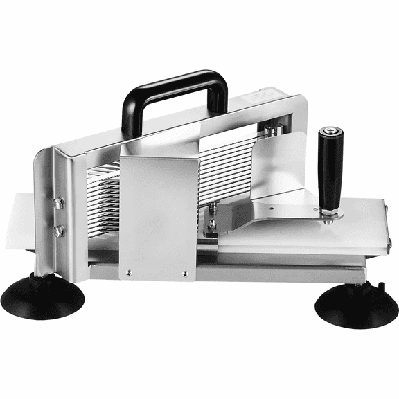 Commercial Tomato Slicer - 3/16" Tomato Cutter, Stainless Steel Heavy Duty Slicer Machine, Manual Vegetable Slicer for Tomatoes, Cucumbers, Bananas