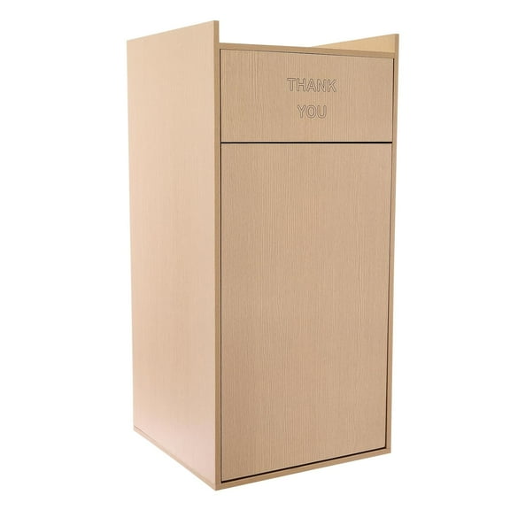 Commercial Trash Can, Cabinet Trash Can Free Standing Trash Can Hidden Design Trash Can Storage Trash Can, Trash Receptacle with Trash Bag (Silver)