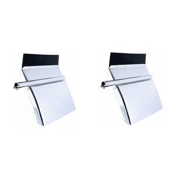 United Pacific 24x34 430 Stainless Steel Quarter Fender Set With Triangle Brackets