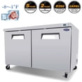thumbnail image 1 of Commercial Undercounter Freezer Worktop 60" Two Door Restaurant Kitchen ETL, 1 of 15