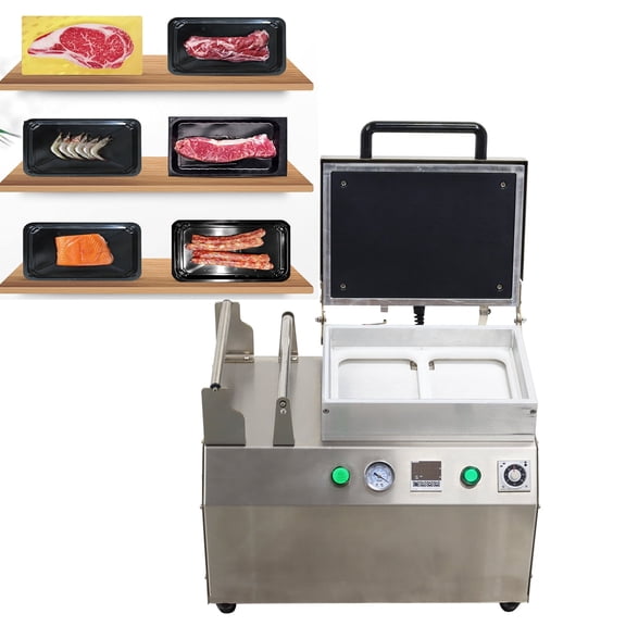 Commercial Vacuum Sealer Bench Vacuum Fitting Machine with Two Slots Vacuum Packaging Machine 110V