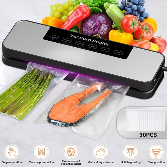 Commercial Vacuum Sealer Machine Seal a Meal Food Saver 65Kpa w/ 30pcs Seal Bags