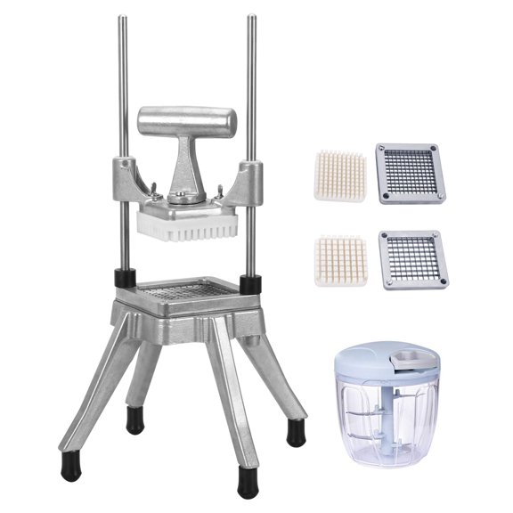 Commercial Vegetable Fruit Chopper 1/4&3/8 Blade Heavy Duty Professional Food Dicer Kattex French Fry Cutter Onion Slicer Stainless Steel for Tomato Peppers Potato Mushroom