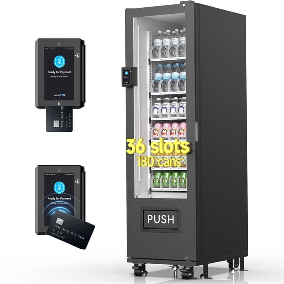 Commercial Vending Machine, Vending Machine Snacks and Drinks Combo with Credit Card & NFC Cashless Payment, Snack Drink Vending Machine for Offices Malls Schools, Wide Variety Easy Operation