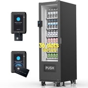 Vending Machine Snacks and Drinks Combo with Credit Card & Nfc Cashless Payment, Snack Drink Vending Machine for Offices Malls Schools