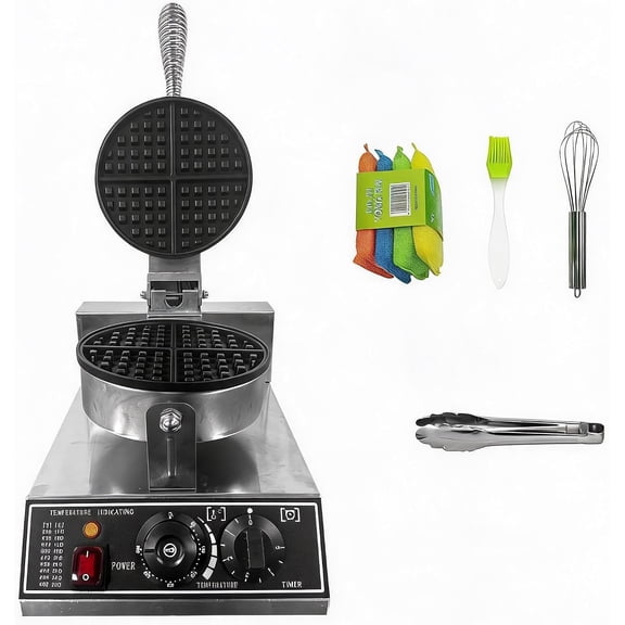 Commercial Waffle Maker, Stainless Steel Nonstick