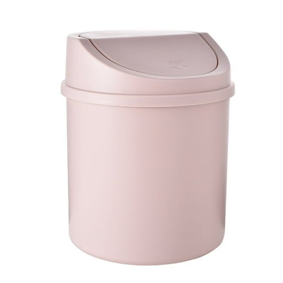 Commercial Wastebasket Trash Can 0.7Gallon/2.8-Quart Plastic Garbage Can with Lid for Kitchen Bedroom Bathroom Office Fits Under Desk Sink Cabinet