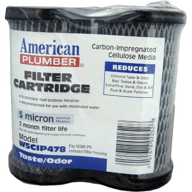 Commercial Water Distributing AMERICAN-PLUMBER-W5CIP478 Undersink Compact Filter Replacement Cartridge - Pack of 2
