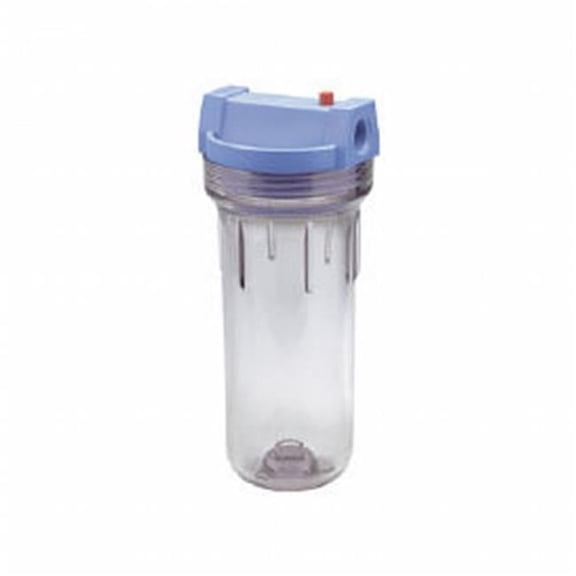 Commercial Water Distributing PENTEK-158117 Pentek PENTEK-158117 Slim Line 10 Clear .25 in. Housing with Pressure