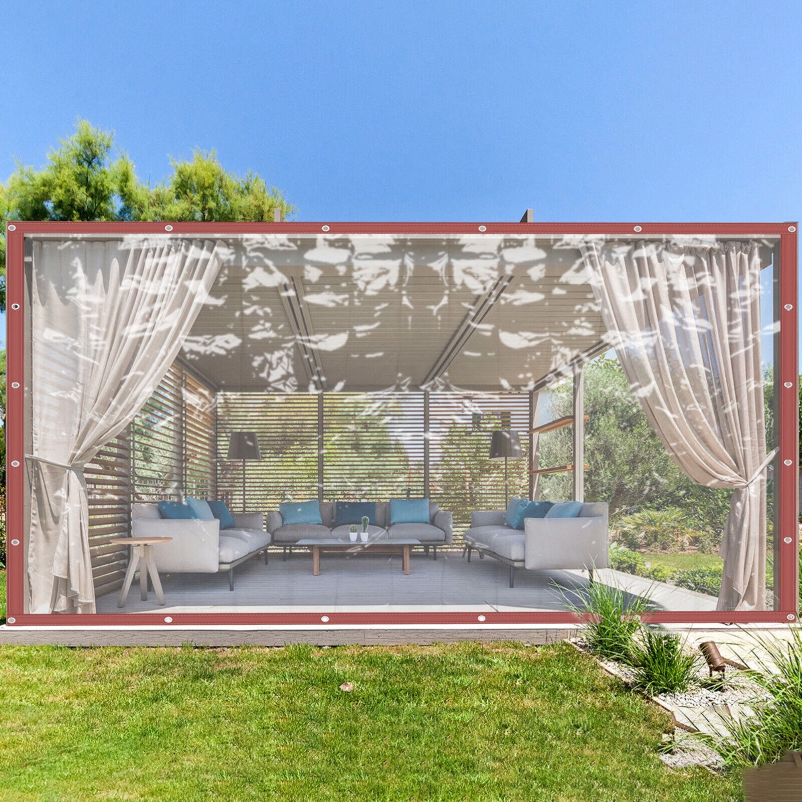 Commercial Waterproof Vinyl Clear Awning Canopy Roll Up Patio