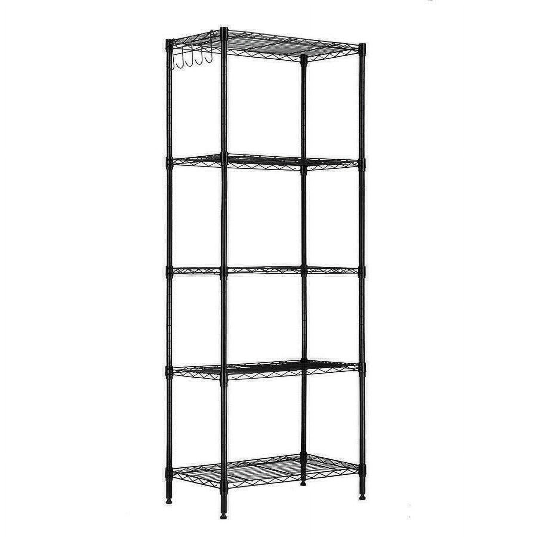 Commercial Wire Shelving Rack Adjustable Shelf, 5 Layer, 60" x 22" x 12