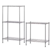 Commercial Wire Shelving Unit - Adjustable Metal Storage Rack, Carbon Steel 5-Tier Standing Shelves for Warehouse, Office, Retail - Durable & Sturdy (Silver, Easy to Assemble)