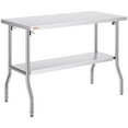 Commercial Worktable Workstation 48 x 24 Inch Folding Commercial Prep