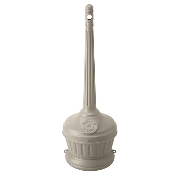 Commercial Zone 711402 Smokers Outpost Standard Cigarette Receptacle, Beige