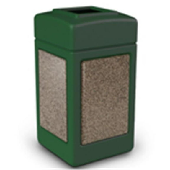 Commercial Zone 720354 StoneTec Square- Forest Green with Riverstone