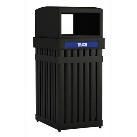 Commercial Zone 72740199 Parkview 1 Rectangular Opening- Single Trash or Recycling Receptacle
