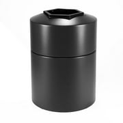 Commercial Zone 730101 Round Open-Top 45 Gallon Waste Trash Container Bin, Black
