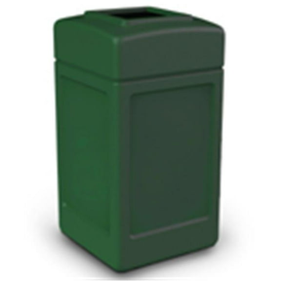 Commercial Zone 732153 Square Waste Container, Forest Green