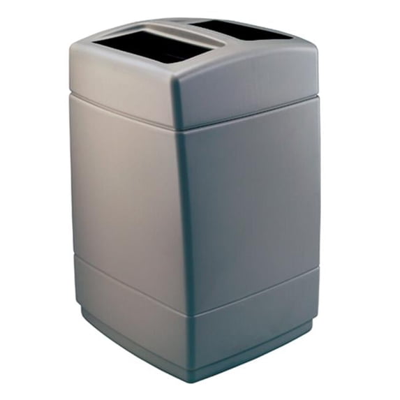 Commercial Zone 732824 55-Gallon Square Waste container - Charcoal