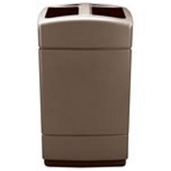 Commercial Zone 732842 Square Trash Container, Monterey Cliff Brown