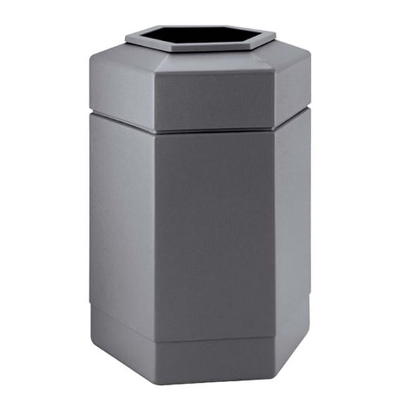 Commercial Zone 737103 30-gallon Hex Waste Container - Gray