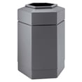 thumbnail image 1 of Commercial Zone 737103 Open-Top 30 Gal Hexagon Waste Trash Container Bin, Gray, 1 of 2