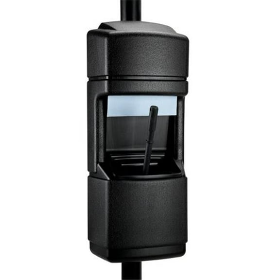 2 gal Rectangular Cleaning Can/Trash Can, Black, 14 3/4 in