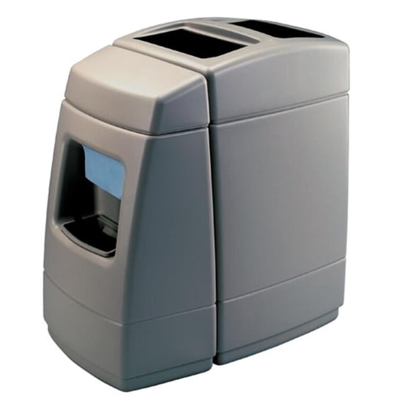 Commercial Zone 75810599 55-gallon Waste with 1 sided Windshield Center - Charcoal