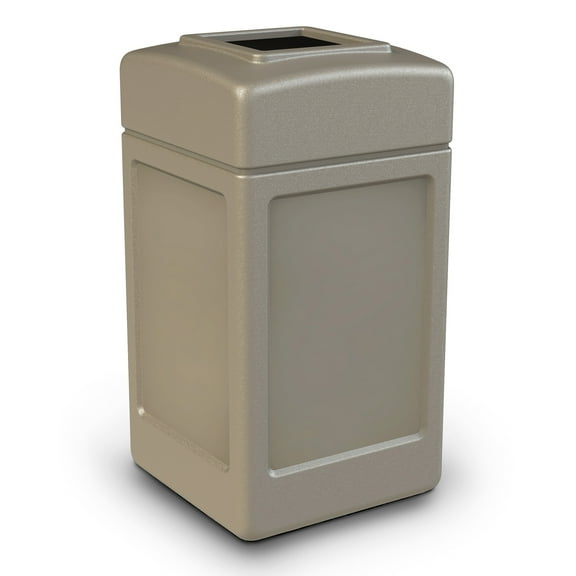 Commercial Zone PolyTec Indoor/Outdoor Trash Can w/ No Lid Beige Polyethylene 42 Gal. (732102)