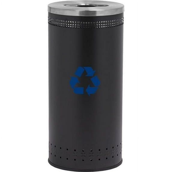 Commercial Zone Precision Series Stainless Steel 25 Gallon Recycling Bin