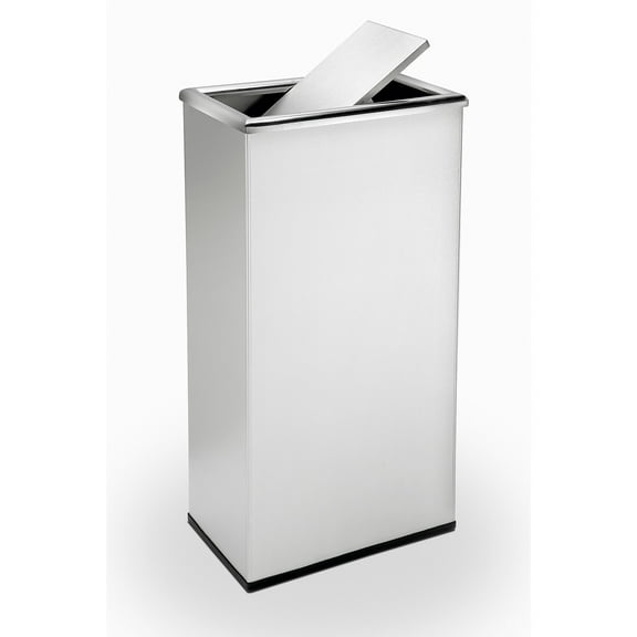 Commercial Zone Products Precision Series Rectangular Waste 13.5gal Receptacle with Flipper Door