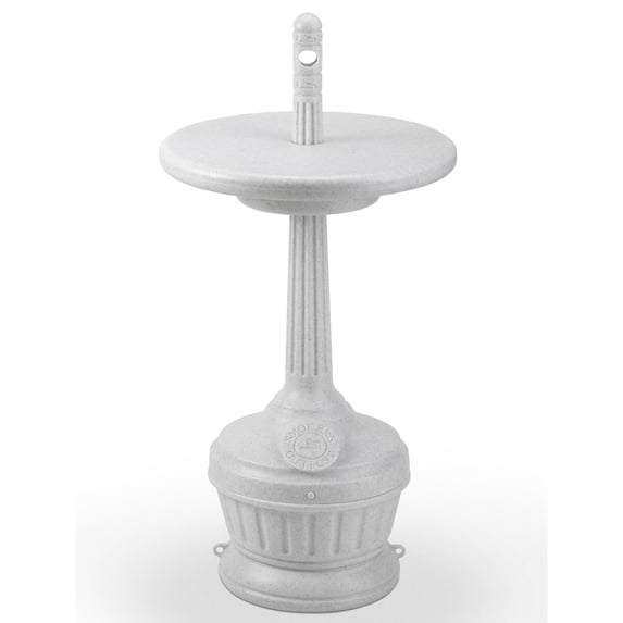 Commercial Zone Smoker's Outpost Patio Cigarette Receptacle with Table, Gray