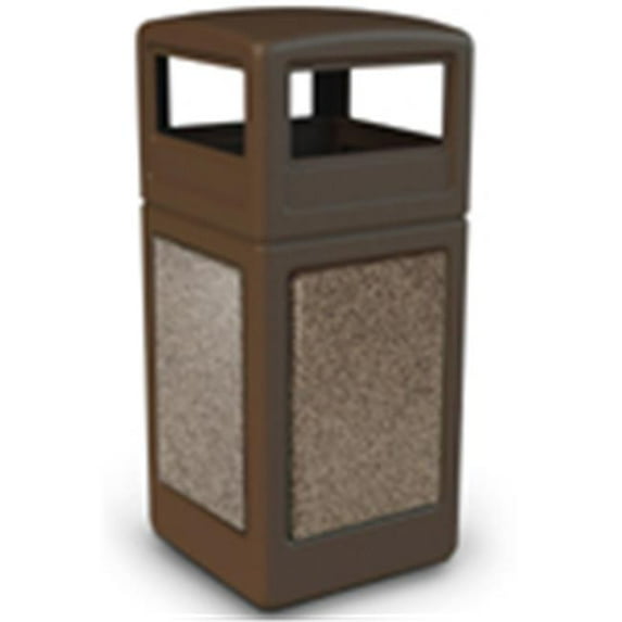 Commercial Zone StoneTec Square & Dome Lid- Brown with Riverstone