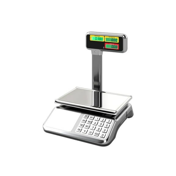 Commercial food scale with digital display, suitable for farmers' markets, deli shops, butcher shops and supermarkets