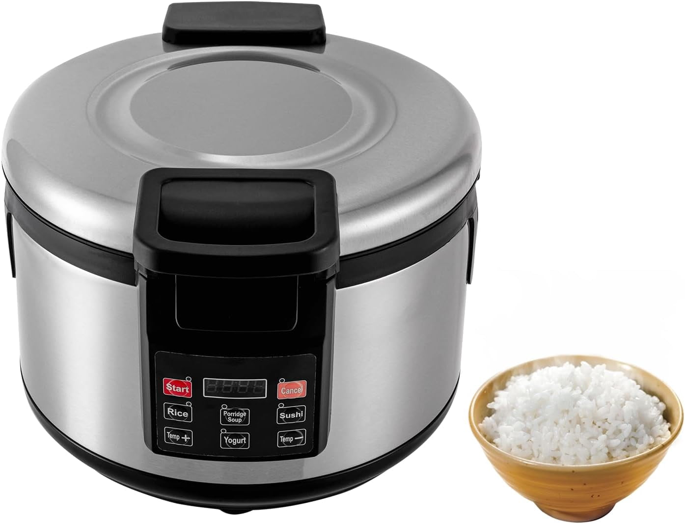 Commercial rice warmer with display, stainless steel exterior, non ...