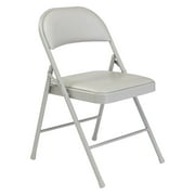 Commercialine 950 Series 29.25" Metal Folding Chair in Gray (Set of 4)