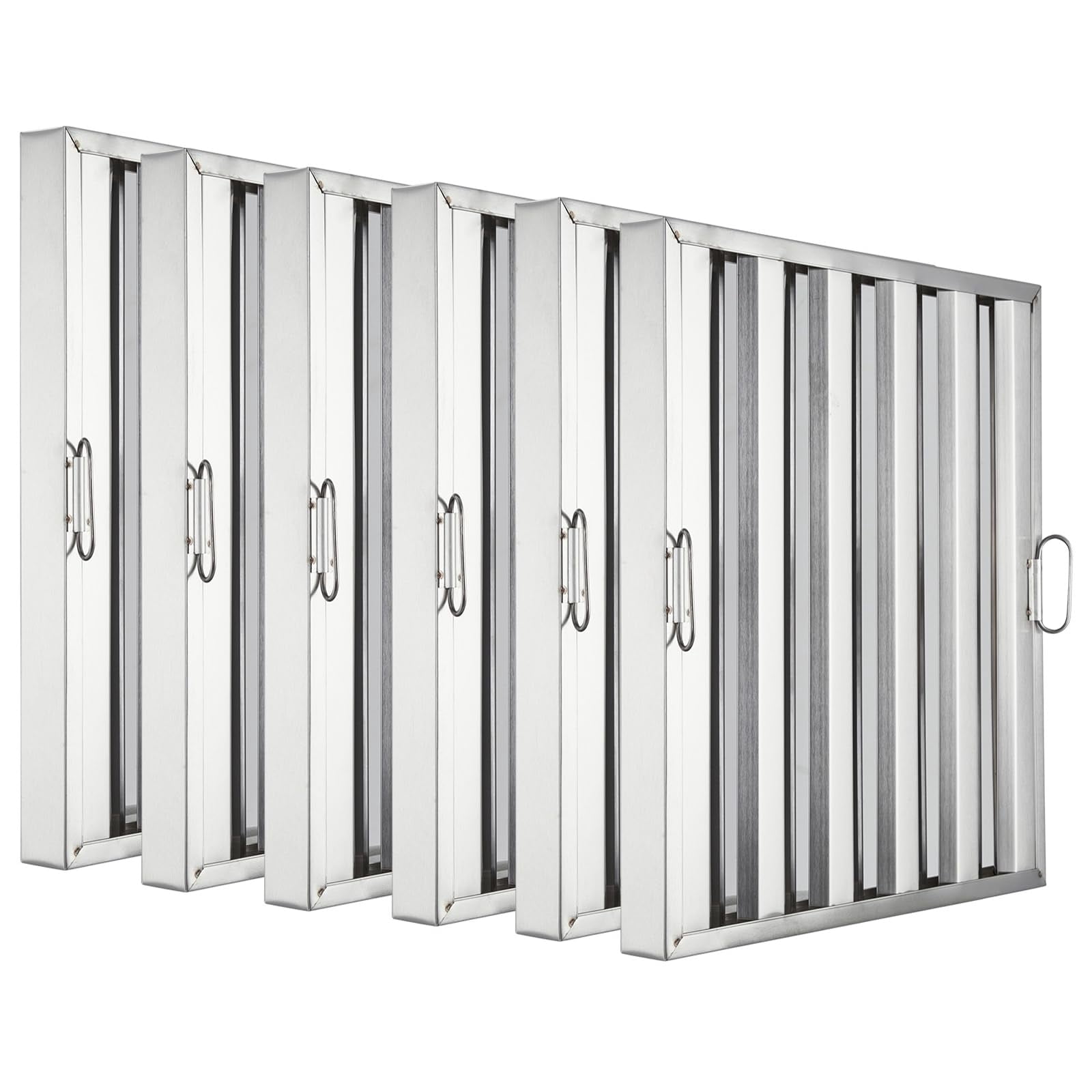 Commerical Hood Filters 19.5W x 15.5H Inch, 430 Stainless Steel 5 Grooves, Range Hood Filters for Restaurant Kitchen Exhaust Hoods