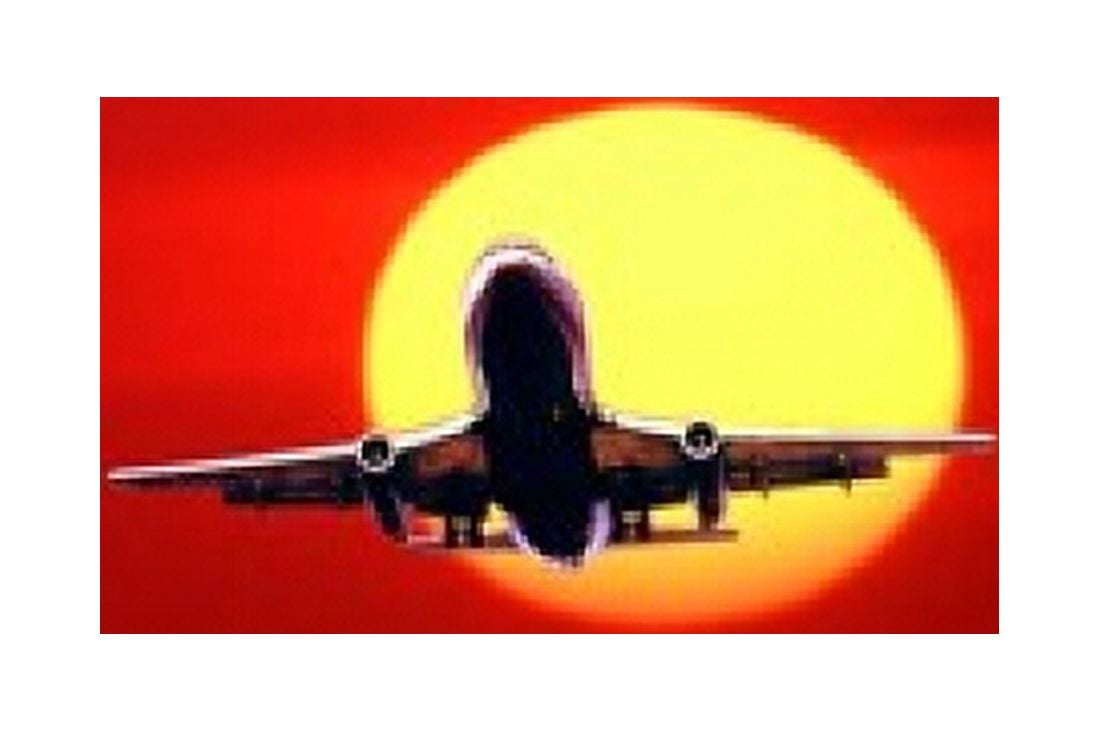 Commerical Jet Canvas Art - Bill Bachmann DanitaDelimont (28 x 19)