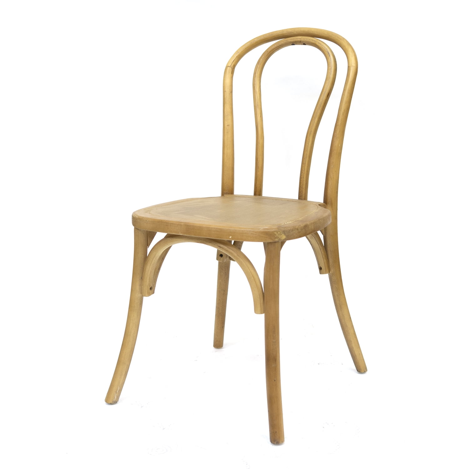 Vintage Rustic Chiavari Cross Back Side Chair in Tinted Raw Wood
