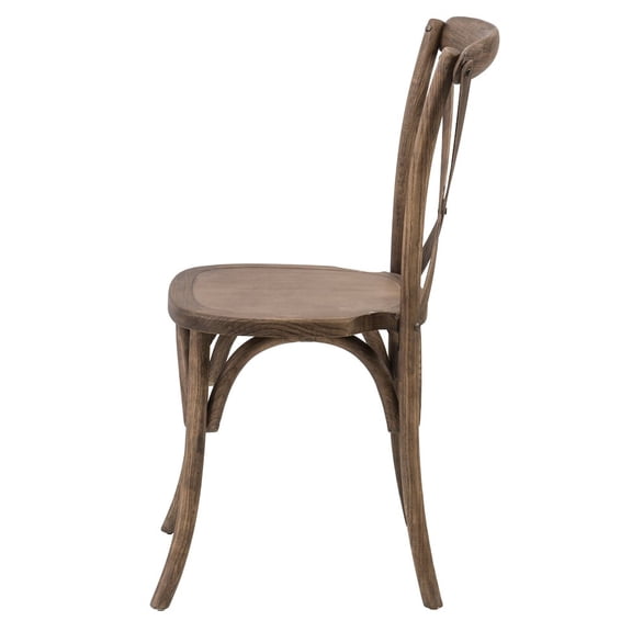CSP Commerical Seating Products Dark Walnut Crossback Dining Chairs