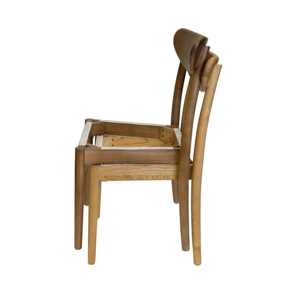 CSP Commerical Seating Products Mid Century Café Tinted Raw Dining Chairs