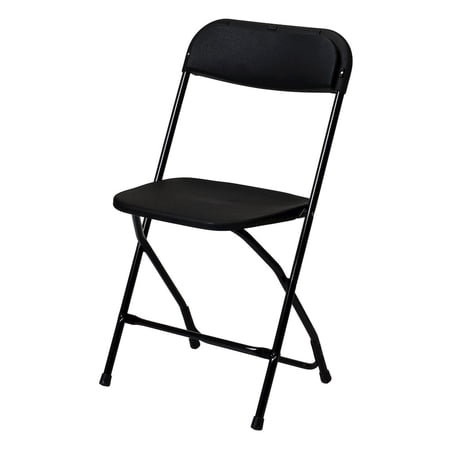 CSP Commerical Seating Products Poly Black Folding Chairs