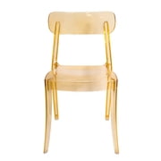 CSP Set of 1 Commercial Seating Products Grace Chair in gold made of Polycarbonate