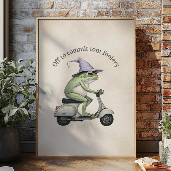 Commit Tom Foolery - Frog Print - Funny Wall Art Poster Unframe Size 24''x36'' GooGate