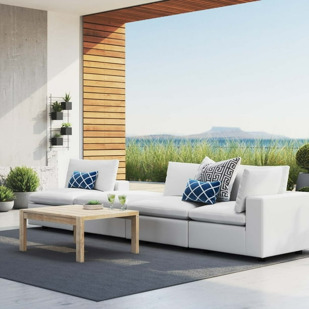 Commix 4 Piece Sunbrella Outdoor Patio Sectional Sofa EEI 5582 Walmart Business Supplies