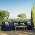 thumbnail image 1 of Modway Commix 5-Piece Outdoor Patio Sectional Sofa in Navy, 1 of 10