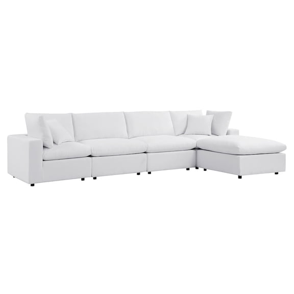 Modway Commix 5-Piece Sunbrella Outdoor Patio Sectional Sofa